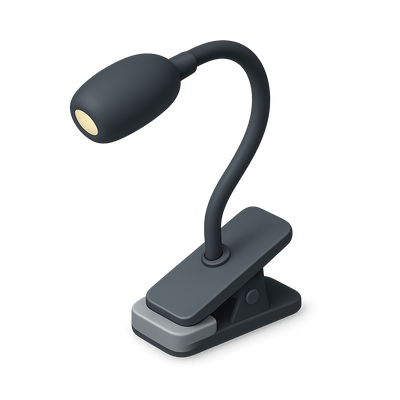 Stylish Clip-On Reading Light in 3D Design