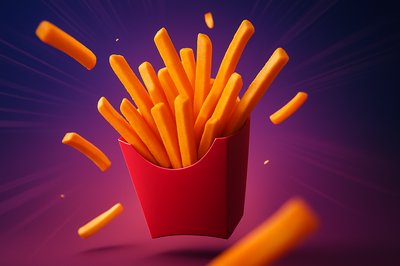 Vibrant 3D French Fries in Dynamic Scene