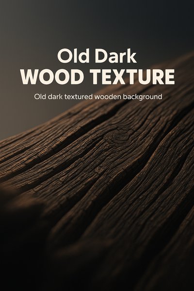 Dynamic Old Dark Wood Texture with Bold Typography