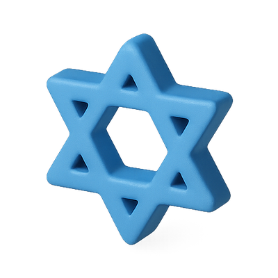 3D Blue Star of David Icon for Symbolic Representation