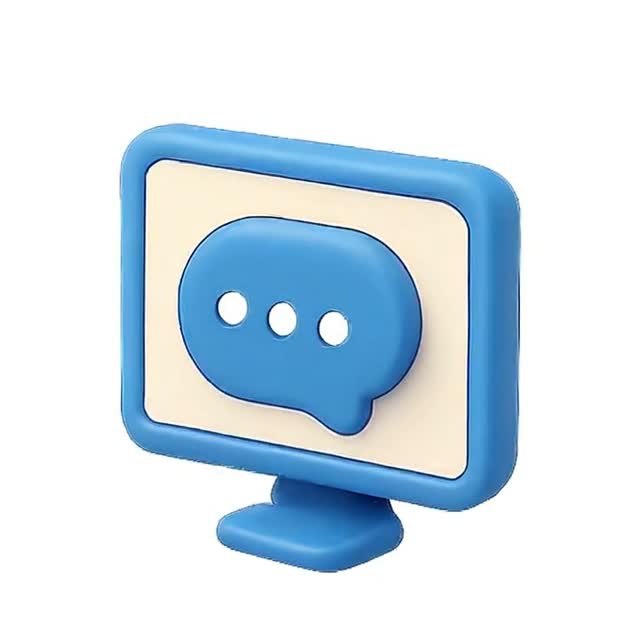 Colorful Communication Icons on Screens