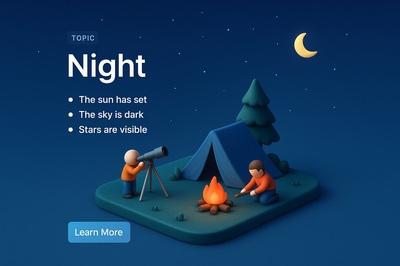 Charming Miniature Night Scene with Campfire and Telescope
