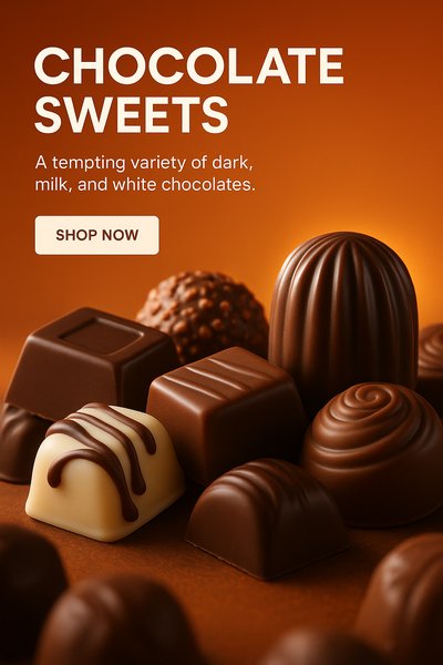 Indulgent Chocolate Sweets Display with Varieties