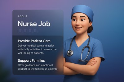 3D Medical Illustration of Nurse Job Concept