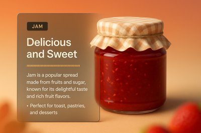 3D Illustration of Jam with Stylish Presentation