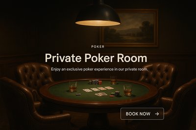 Stylish Private Poker Room with Elegant Design Elements