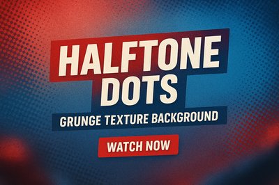 Dynamic Graphic with Grunge Texture and Halftone Dots