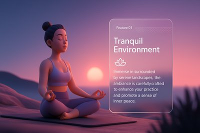 Tranquil Sunset Yoga Illustration for Mindfulness Journey