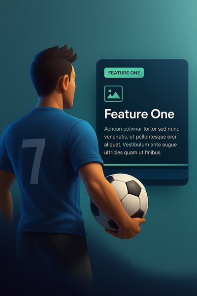 Dynamic Soccer Player with Ball and Feature Block Design