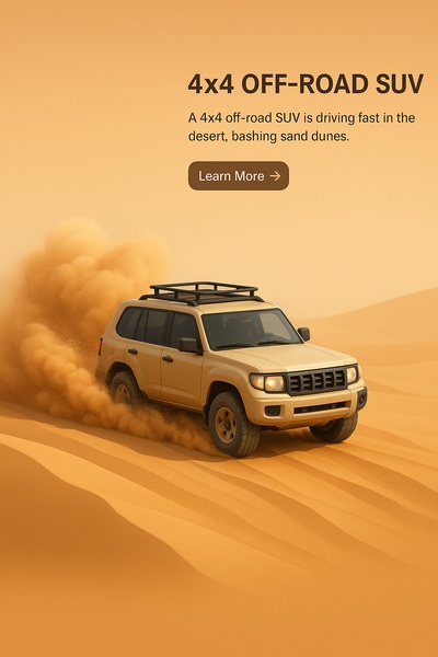 Off-Road SUV Adventure in the Desert Landscape