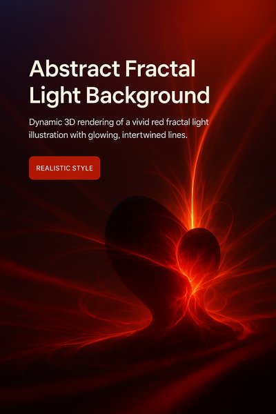 Dynamic Abstract Fractal Light Background with Glowing Lines