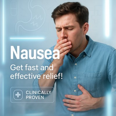 Healthcare Promotional Image Featuring Nausea Relief