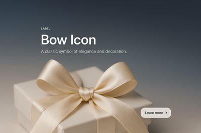 Elegant Bow Icon for Stylish Web Design