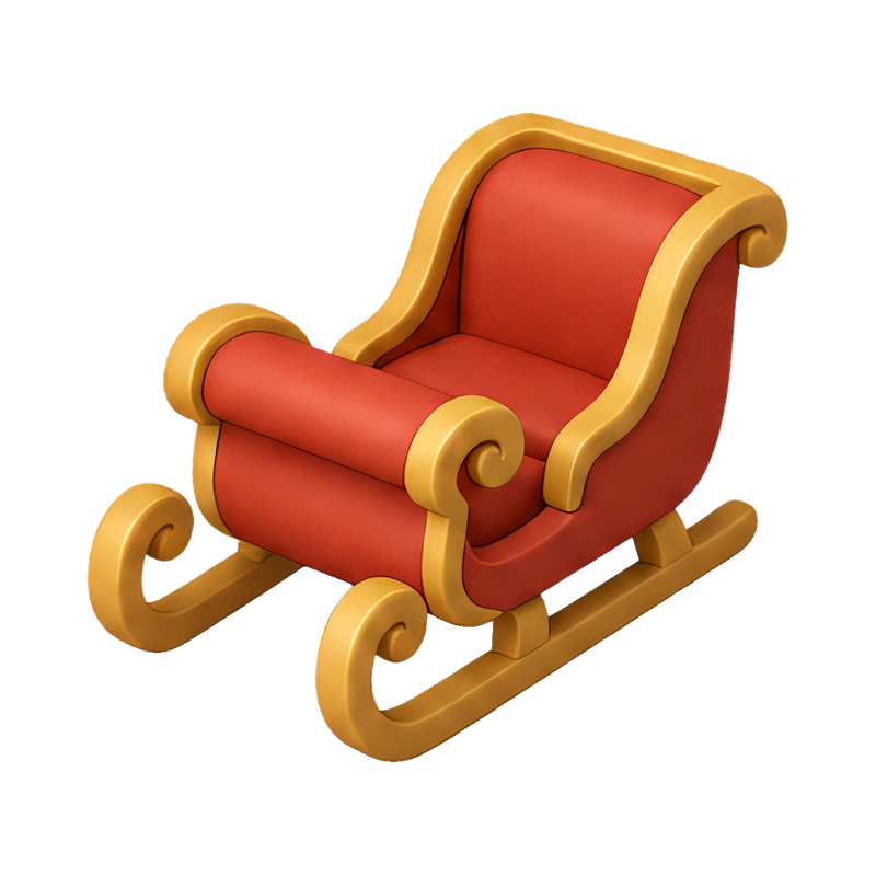 classic santa sleigh scene