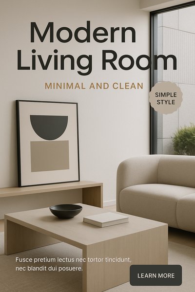 Stylish Modern Living Room with Minimalist Design Elements