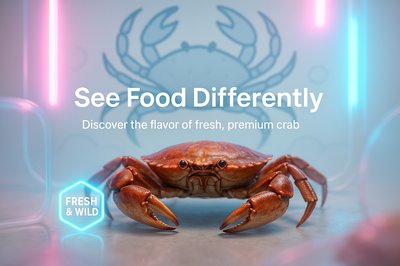 Promotional Image for Fresh Premium Crab with Modern Visuals