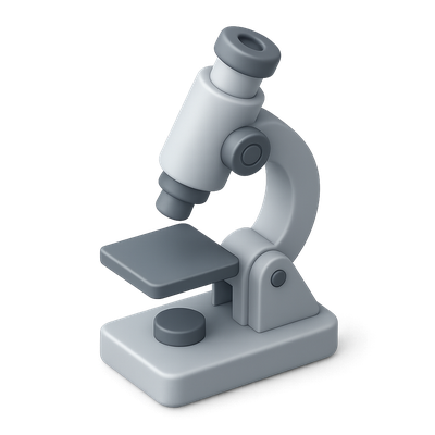 3D Electron Microscope Icon in Isometric View