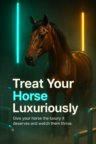 Realistic Carousel Slide Design for Horse Promotion