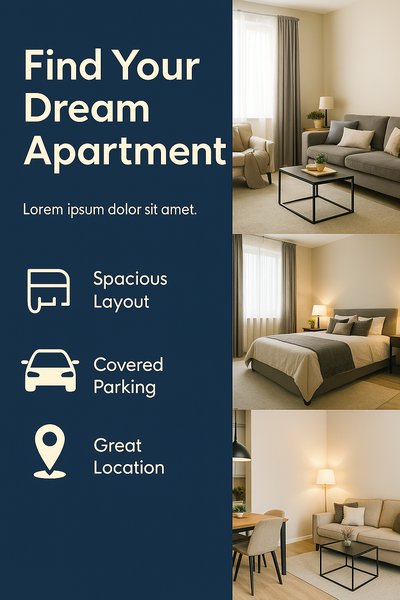 Real Estate Advertisement Featuring Apartment Showcase