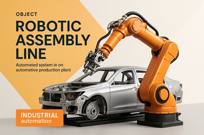 Robotic Assembly Line in Automotive Production