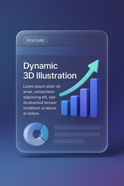 Dynamic 3D Illustration Infographic Design with Options