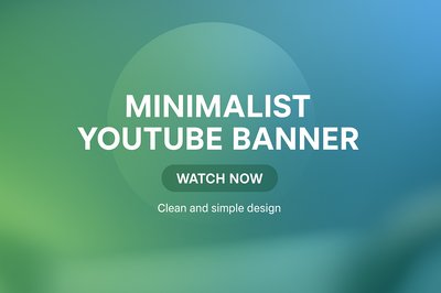 Minimalist YouTube Banner with Clean Design Elements