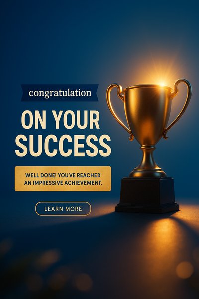 Celebratory Image Featuring a Trophy for Achievement Recognition