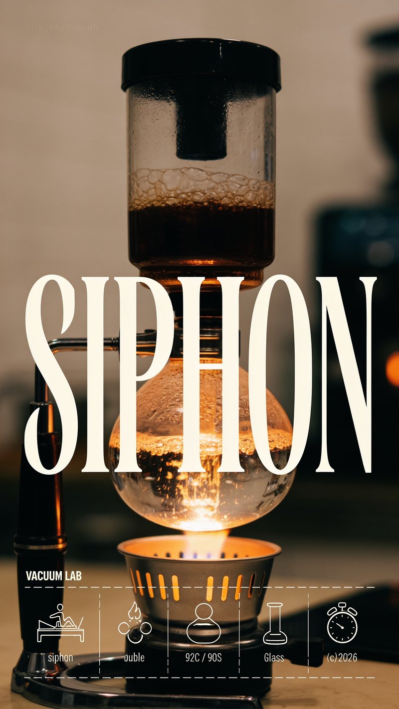 Siphon coffee brewing process