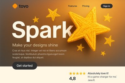 Dynamic Landing Page Design with Hyper-Realistic Elements