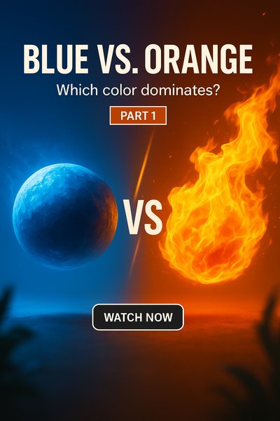 Color Contrast Showdown: Blue vs. Orange Visuals