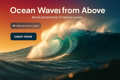 Aerial View of Stunning Ocean Waves and Surf Dynamics