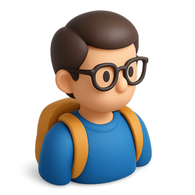 3D Pupil Icon in Isometric Style with Transparent Background