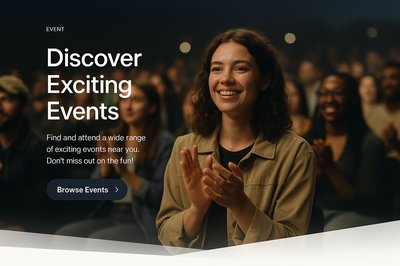 Stylish Web Page Design for Event Promotion