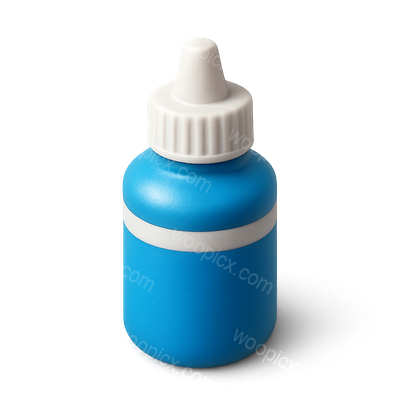 3D Acrylic Paint Bottle Icon with Isometric Design