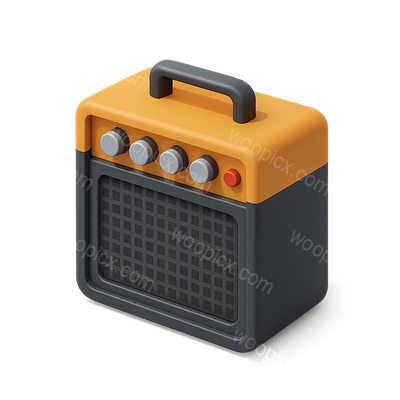 Stylish 3D Amplifier Icon for Music Enthusiasts