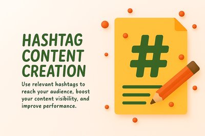 Creative Graphic on Hashtag Content Strategy