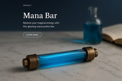 Stylish Mana Bar Design for Web Page Display