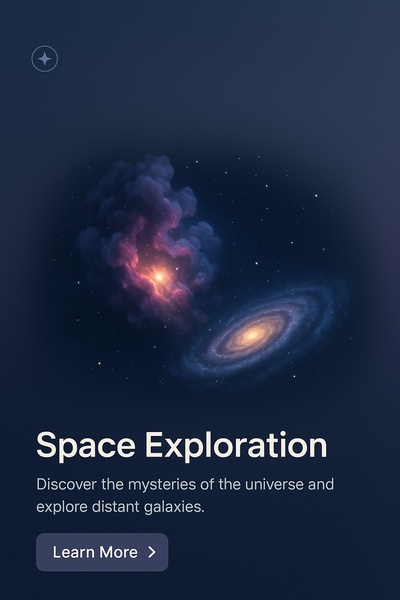 Stunning Space Nebula and Galaxy Scene