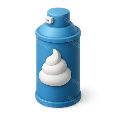 3D Icon of Shaving Cream Can with Volumetric Design