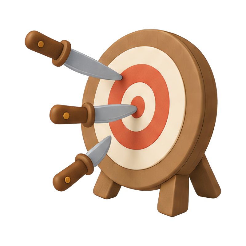 knife throwing practice target