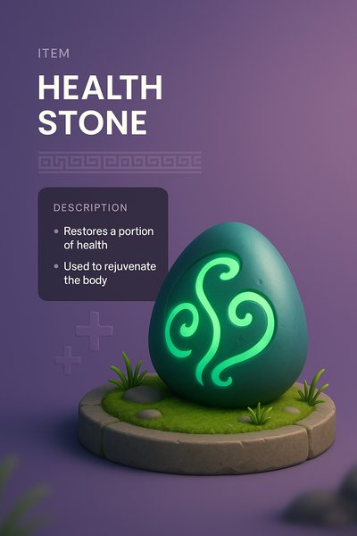 3D Health Stone Design with Integrated Elements