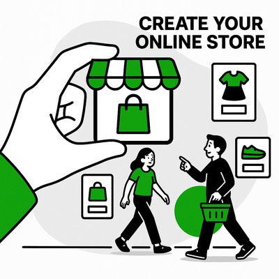 Illustrative Graphic for Online Store Creation