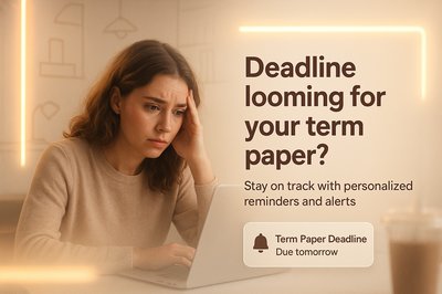 Emotional Academic Reminder Graphic for Term Paper