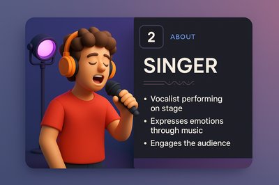 3D Visualization of a Singer Performing on Stage