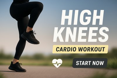 Dynamic Fitness Promotion for High Knees Cardio Workout