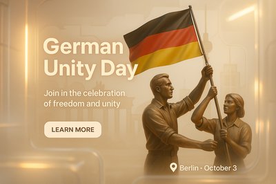 German Unity Day Celebration Promotional Graphic