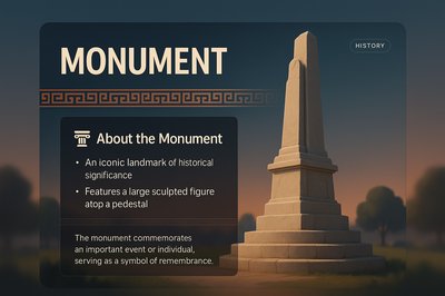3D Illustration of a Historical Monument Design