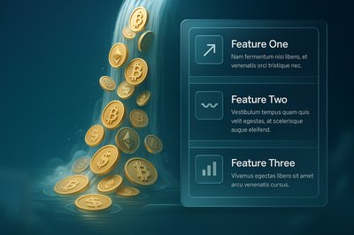 Dynamic Waterfall of Crypto Coins with Feature Blocks
