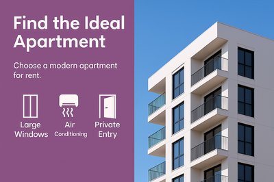 Modern Apartment Rental Promotion with Visual Features