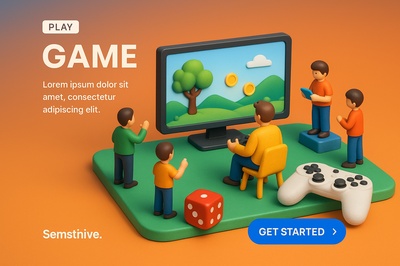 Engaging 3D Scene of a Game Interaction with Characters